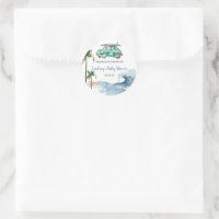Surfing Theme Baby Shower Invitation Beach Baby