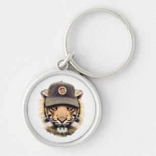 Surfing Tiger Key Ring