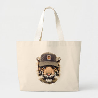 Surfing Tiger Large Tote Bag