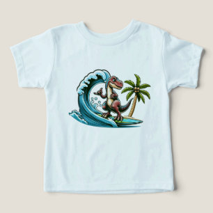 Surfing tropical dinosaur