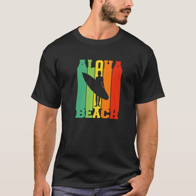 Surfing Tropical Island Hawaii Summer Holiday Surf T-Shirt (Front)