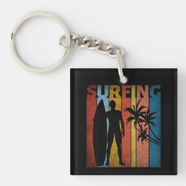 SURFING TROPICAL SUMMER KEY RING (Front)