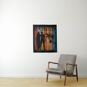 SURFING TROPICAL SUMMER TAPESTRY
