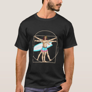 Surfing Vitruvian Man Surf Surfing T-Shirt