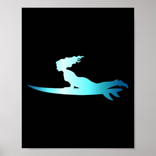 Surfing Wave Riding Boarding Surfboard Surfer  Poster (Front)