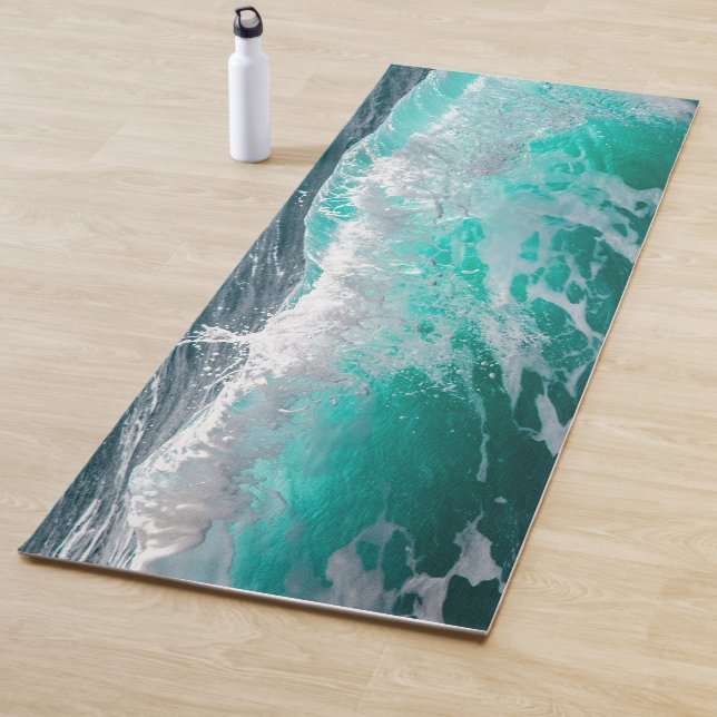 Surfing Wave (with personalised name) Yoga Mat (In Situ)