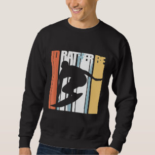 Surfing Waves Retro Vintage Style Ocean Surf Water Sweatshirt