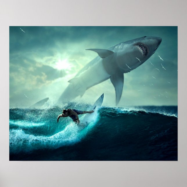 Surfing with Sharks Poster (Front)