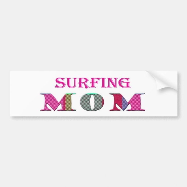 SurfingMom Bumper Sticker (Front)