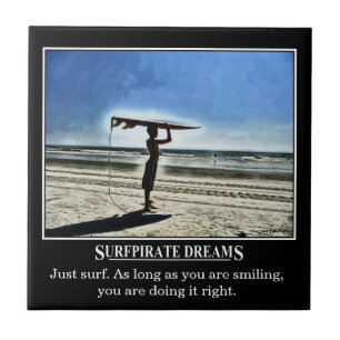 Surfpirate Dreams Motivation Tile