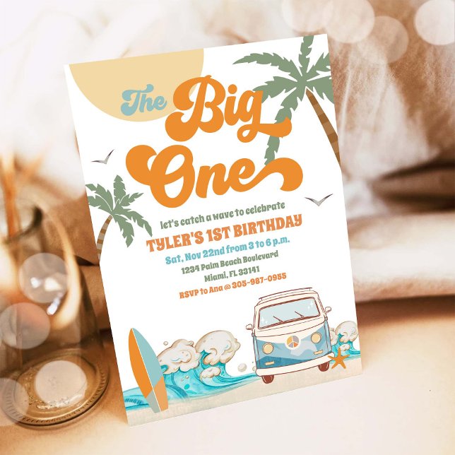Surfs Up 1st Birthday Invitation (Creator Uploaded)