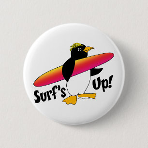 Surf's Up! 6 Cm Round Badge