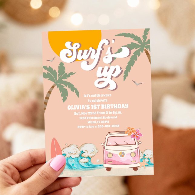 Surfs Up Beach Birthday Invitation (Creator Uploaded)