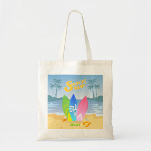 Surf's up boy Birthday Party Tote Bag