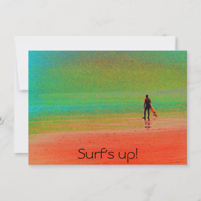 "Surf's up!" card (Front)