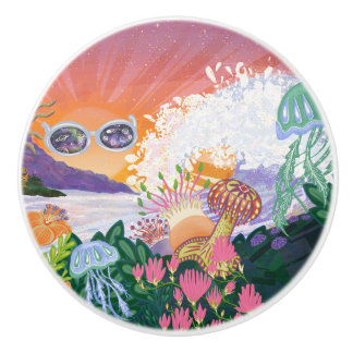 Surfs Up! Ceramic Knob