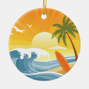 Surf's Up! Ceramic Tree Decoration