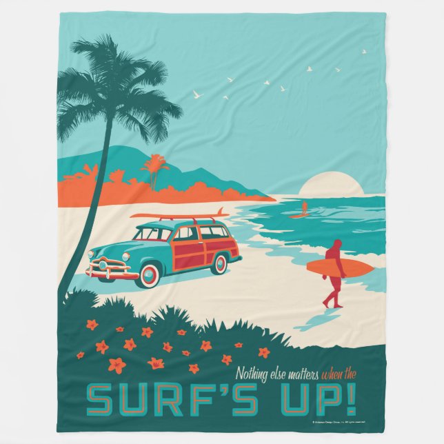 Surf's Up Fleece Blanket (Front)