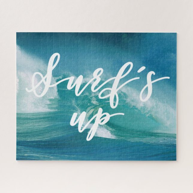 Surf's Up | Fun Typography & Quote Jigsaw Puzzle (Horizontal)
