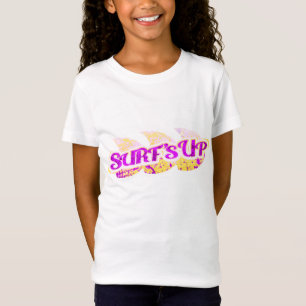 Surf's Up girls purple & yellow t-shirt