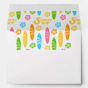 Surf's up Girly Birthday Party Envelope