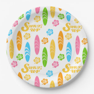 Surf's up Girly Birthday Party Paper Plate