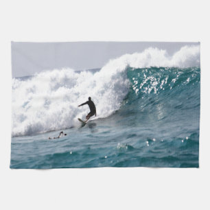Surf's Up in Hawaii! Tea Towel