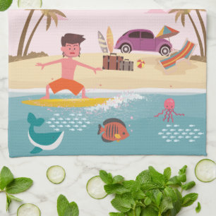 Surf's Up Kitchen Towel