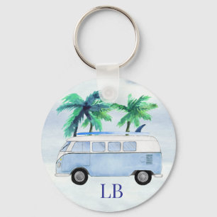 Surfs Up Monogrammed Key Ring