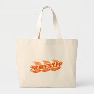 "Surf's Up" orange surfers tote bag