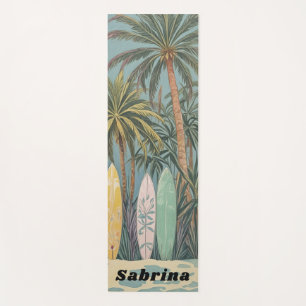 Surf's Up, Pastel Style Personalised Yoga Mat
