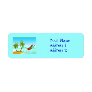 Surf's Up Return Address Label