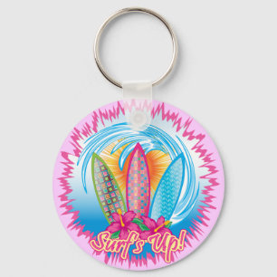 Surf's Up - Surfer Girl Key Ring