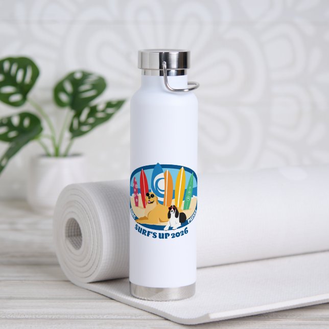 Surfs Up Water bottle (Yoga (Rotated))