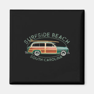 Surfside Beach South Carolina Vintage Surfing Desi Magnet