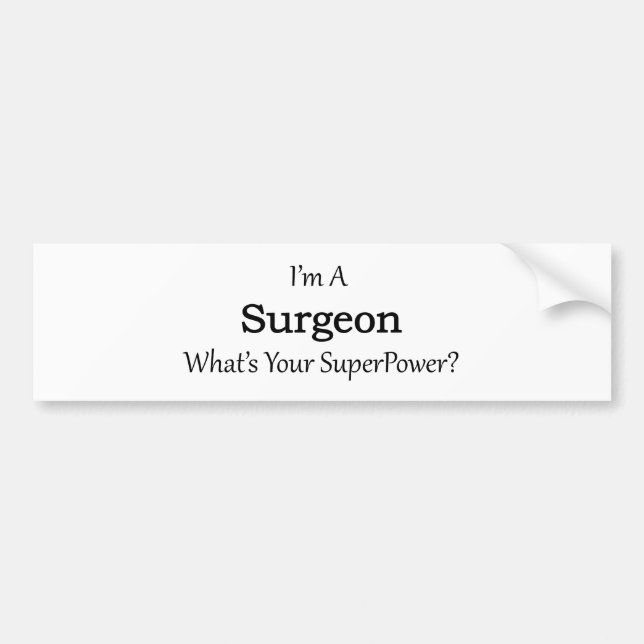 Surgeon Bumper Sticker (Front)