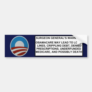 Surgeon General's Warning Bumper Sticker