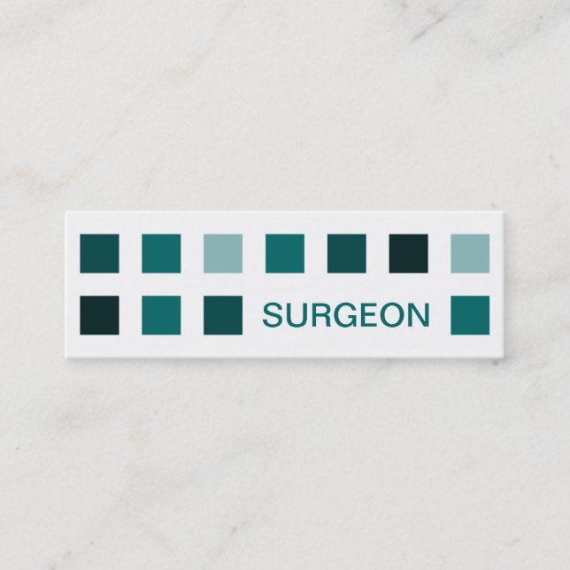 SURGEON (mod squares) Mini Business Card (Front)