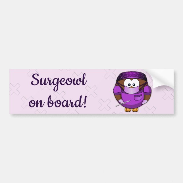 surgeon owl girl bumper sticker (Front)