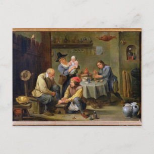 Surgeon Tending the Foot of an Old Man Postcard