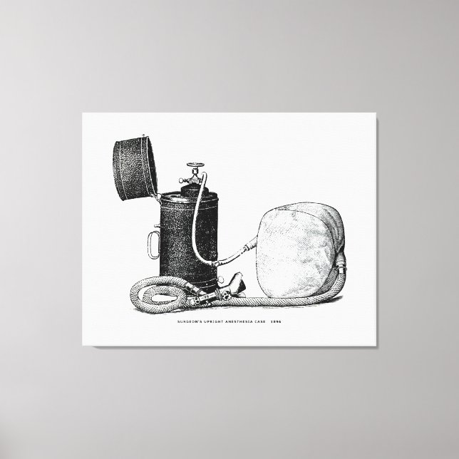 Surgeon's Upright Anaesthesia Case 1896 Canvas Print (Front)