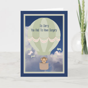 Surgery Get Well Card for Child with Monkey