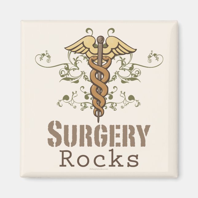 Surgery Rocks Surgeon Magnet (Front)