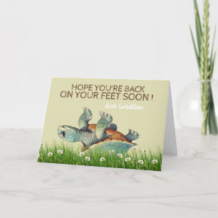 surgery support- back on feet - Get well soon  Thank You Card