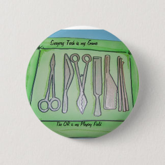 surgery tech 6 cm round badge