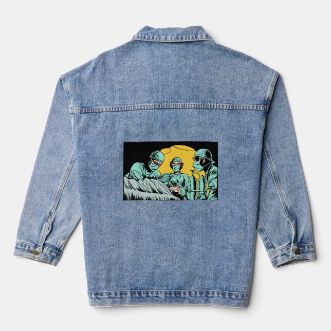 Surgical Expertise: Maybe, Possibly, Let's Hope! Denim Jacket (Back)