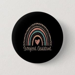 Surgical Istant Boho Rainbow Surgical First Istant 6 Cm Round Badge