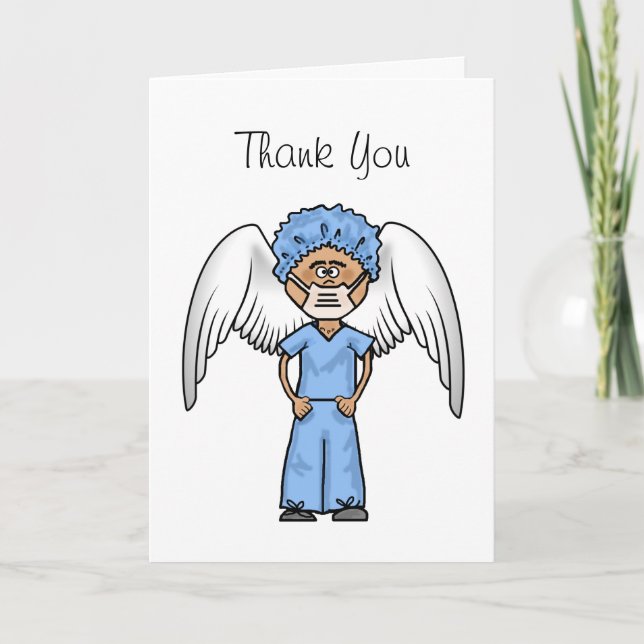 Surgical Male Nurse Thank You Card (Front)