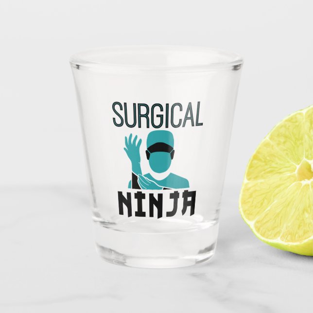 Surgical Ninja Scrub Tech Technologist Shot Glass (Front)
