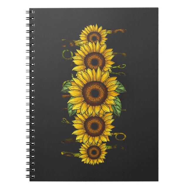 Surgical Scrub Surgeon Sunflower Surgery Nurse Notebook (Front)